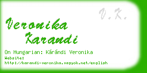 veronika karandi business card